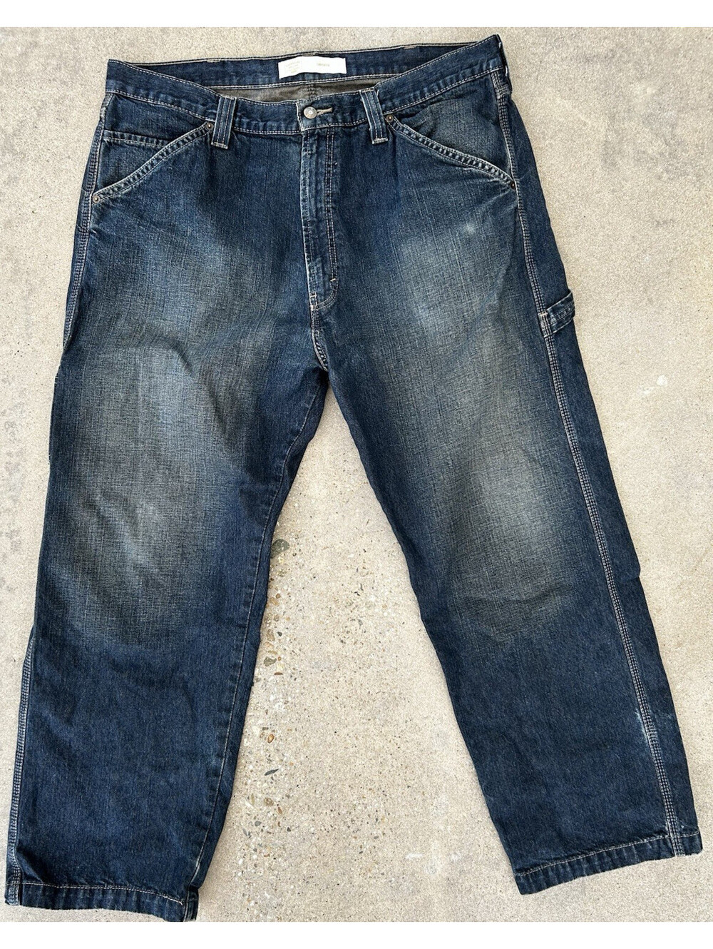 Mens Levi Signature Gold Blue Denim Jeans 40Wx30L Relax Straight Measure 38Wx29L